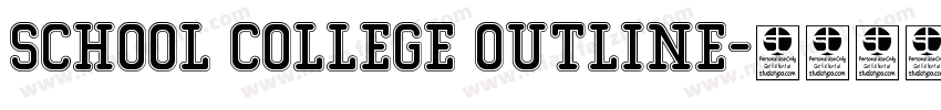 School COLLEGE Outline字体转换
